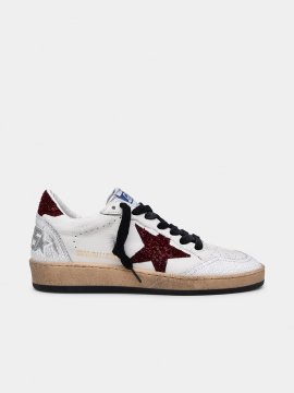 Leather Ball Star Sneaker In White