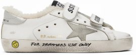 Kids White Old School Sneakers In 10975 White/ice/silv
