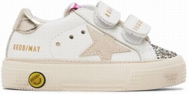 Baby White May Sneakers In White/platinum/beige