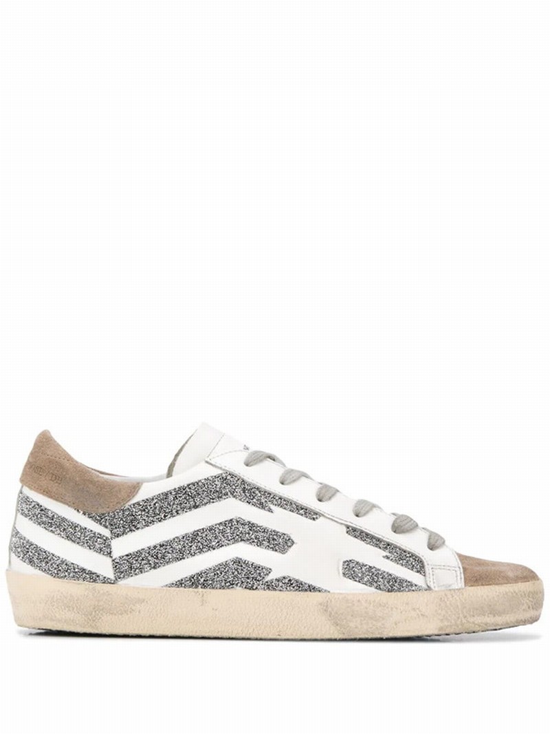 Super-star Striped Sneakers In White