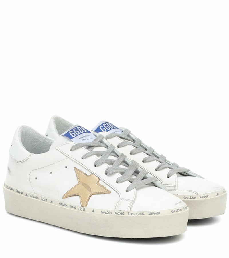 Hi Star Leather Sneakers In White