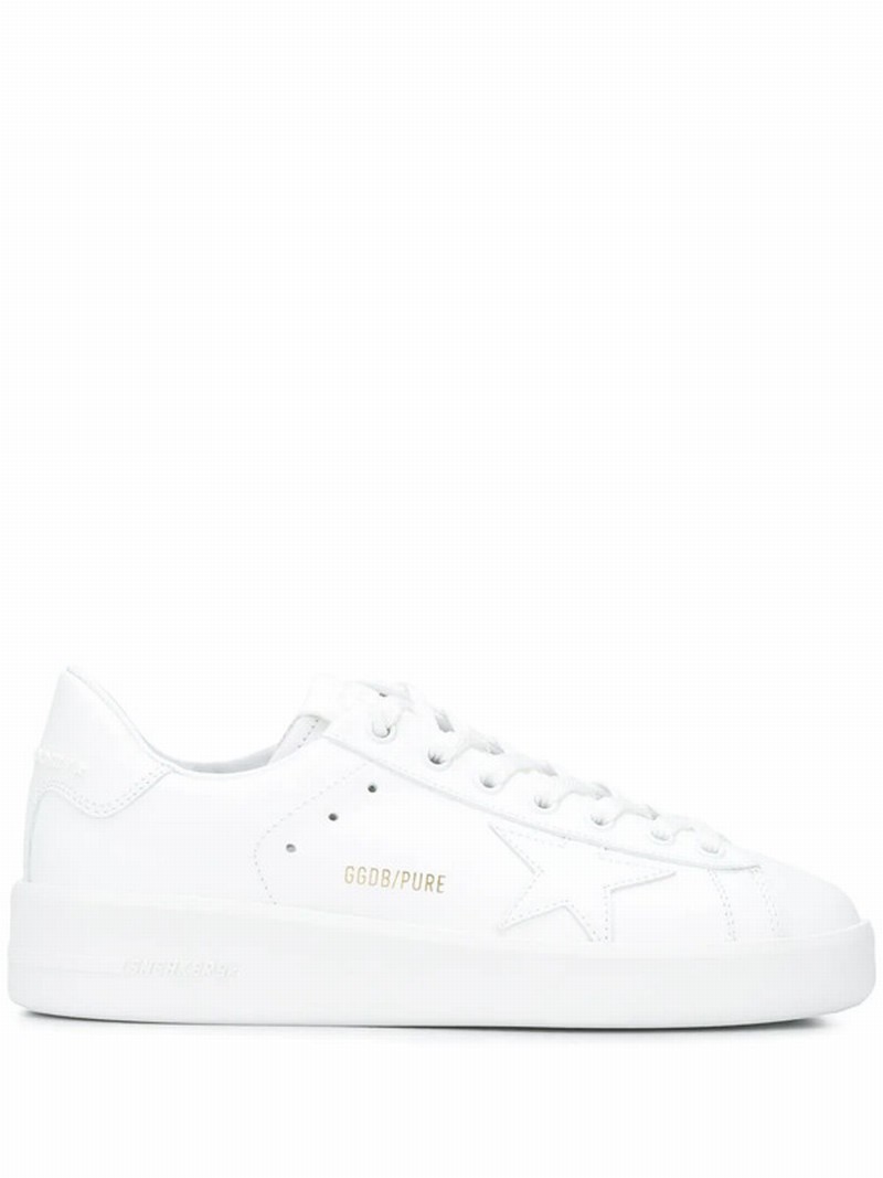 Pure Leather Low-top Sneakers In White