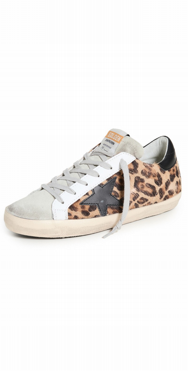 Super-star Leopard Horsy Quarter Leather Star And Heel In Animalier