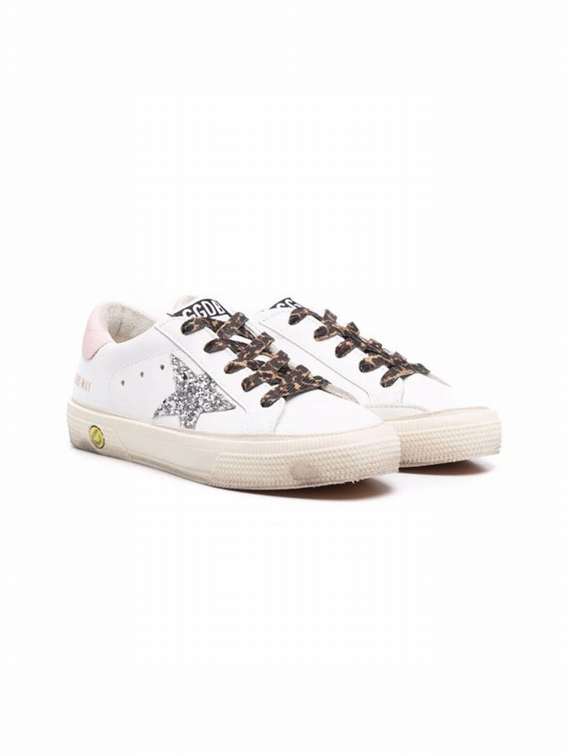 Kids' Superstar Distressed Sneakers In White