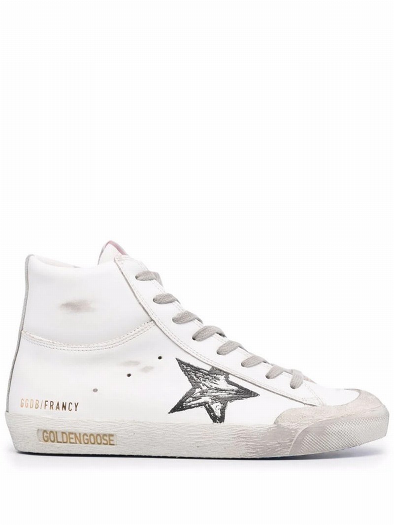 Star-patch Lace-up Sneakers In ??ɫ