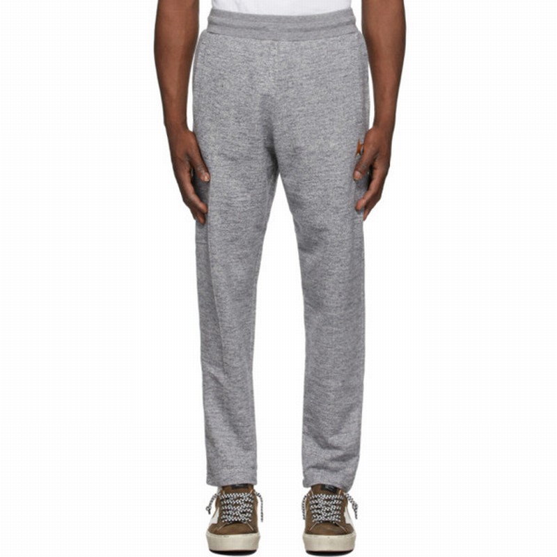 Melange Gray Doro Star Collection Jogging Pants With Gold Star On The Fron In Grey