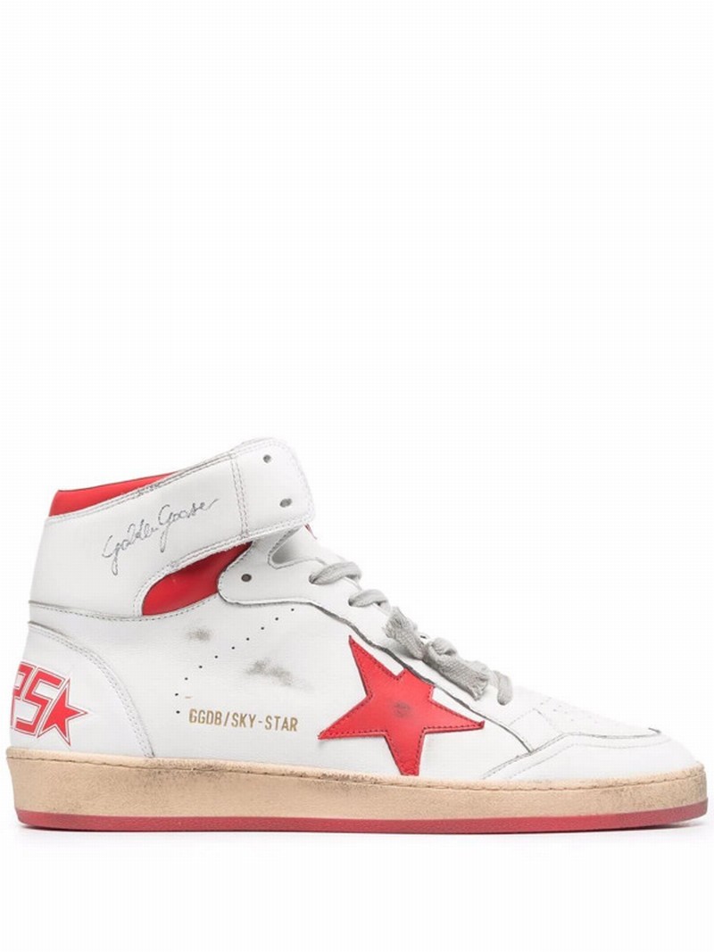 Women's Sky Star 10350 Leather High-top Trainers In White