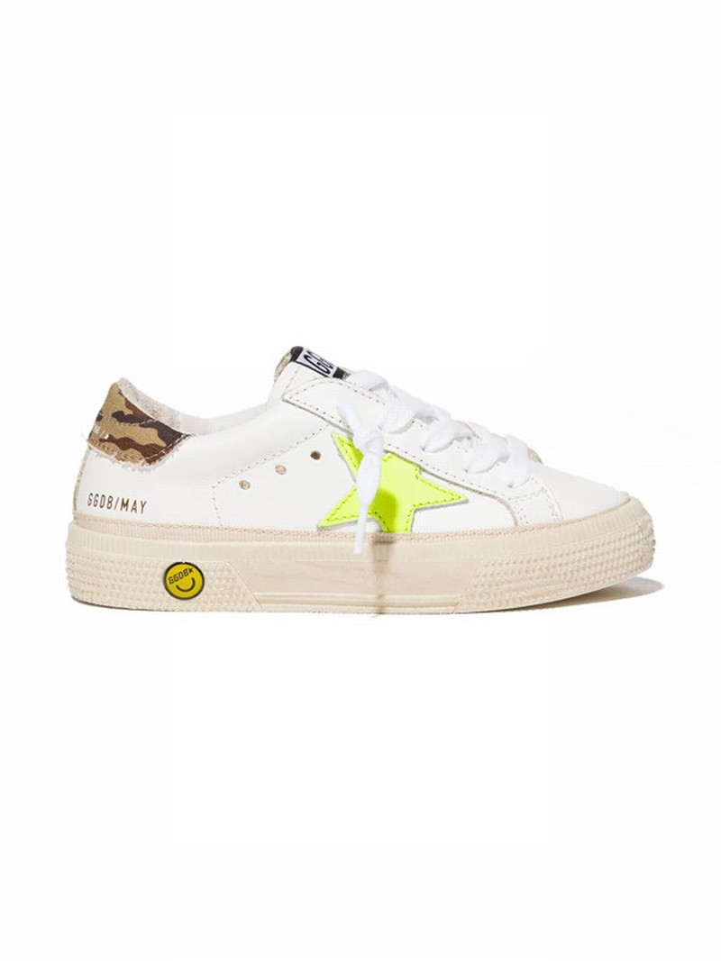 Kids' May Leather Sneakers In White