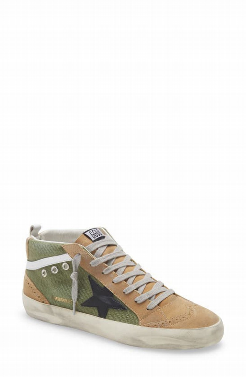 Midstar Sneaker In Green/ Cappuccino/ Black