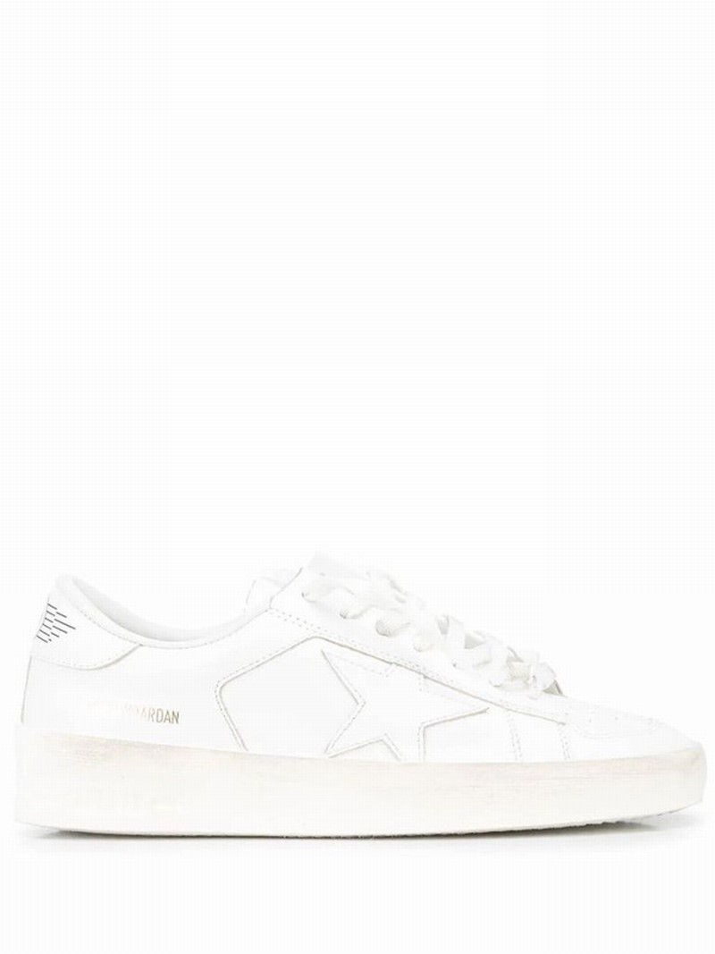 Women's White Leather Sneakers