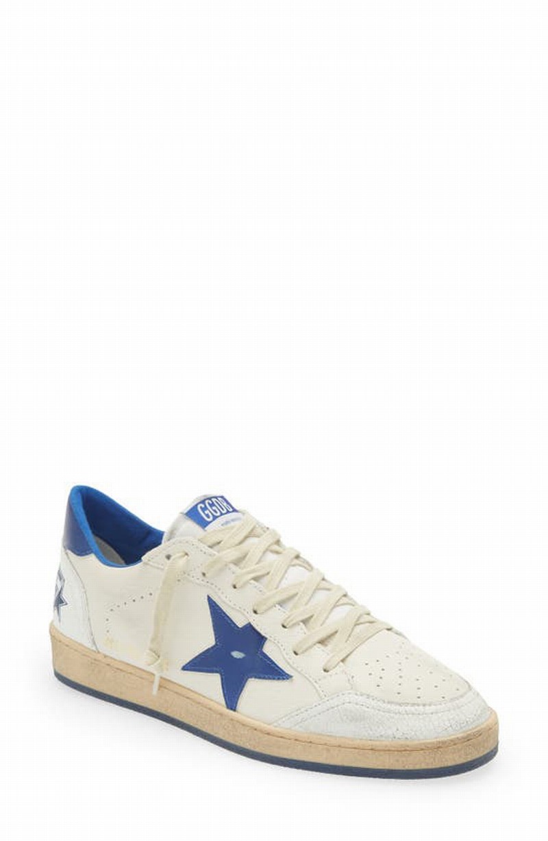 Mens White/bluette Ball Star Low Top Sneakers In Blue,white