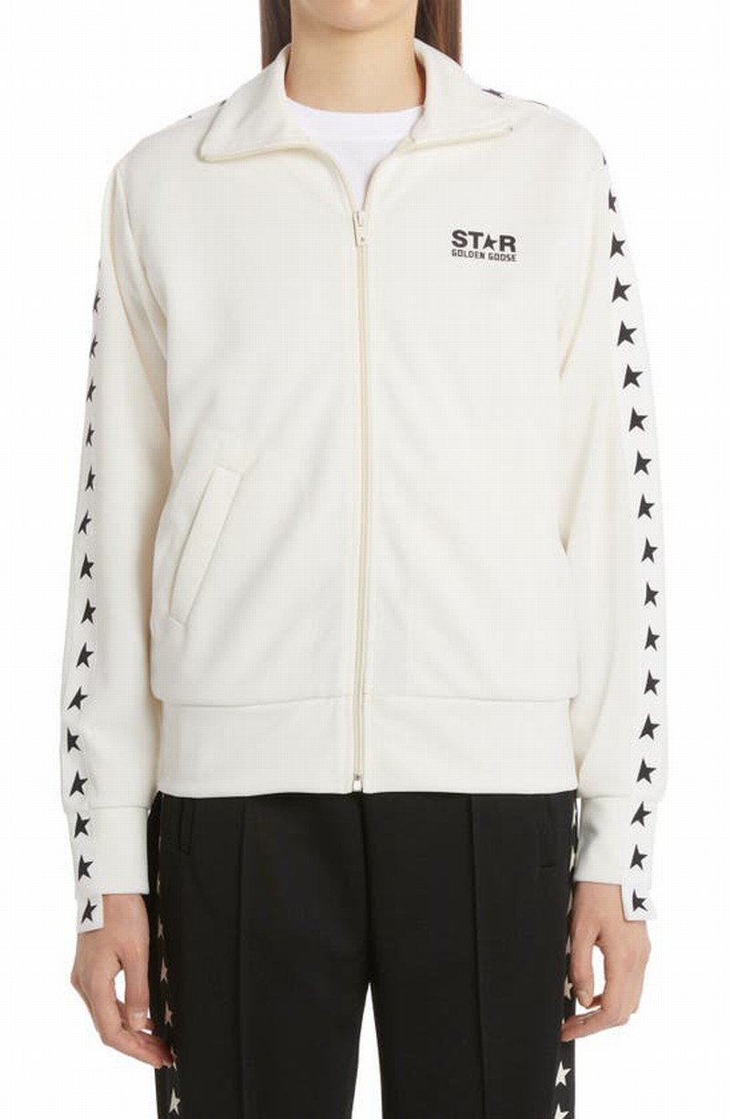 Denise Zip-up Track Jacket In White