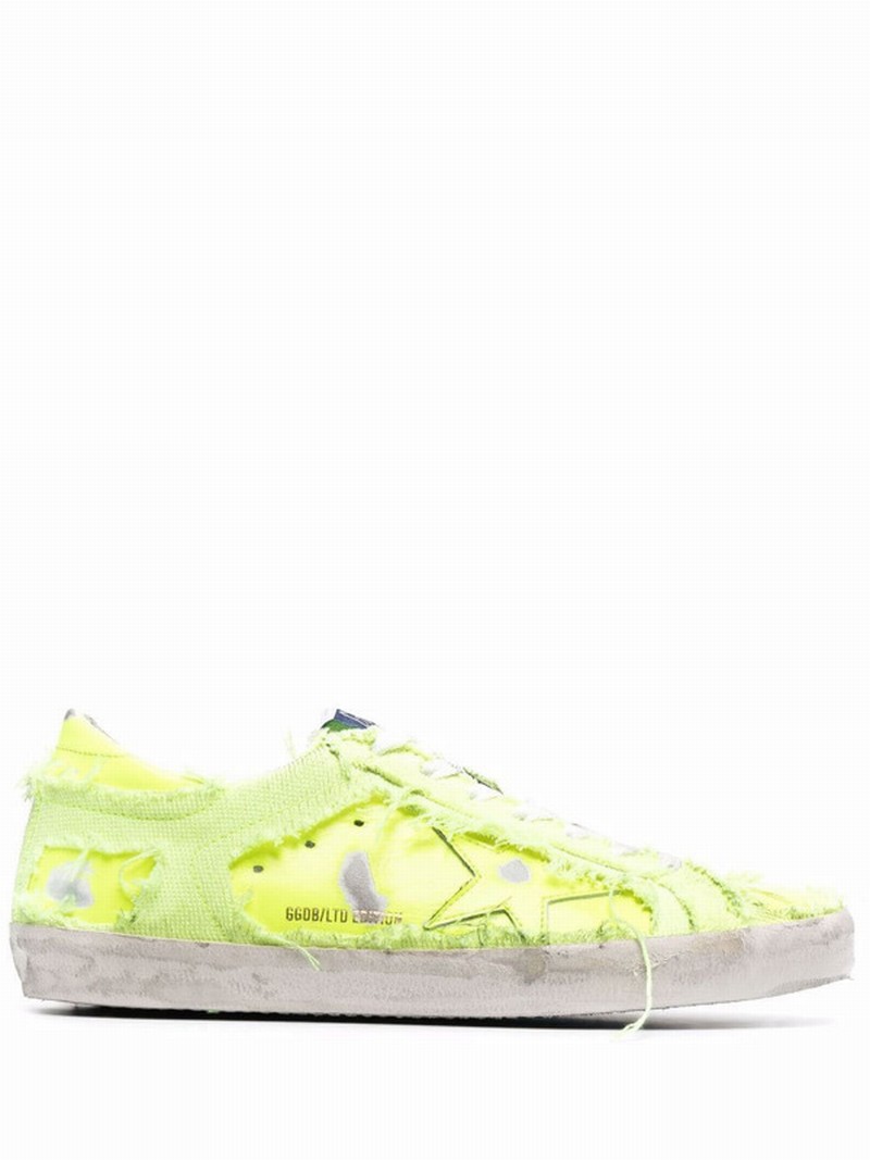 Super-star Exposed-seam Sneakers In Yellow