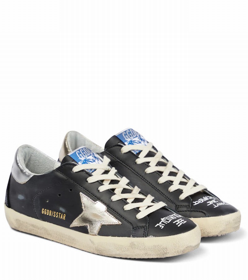 Superstar Leather Sneakers In Black