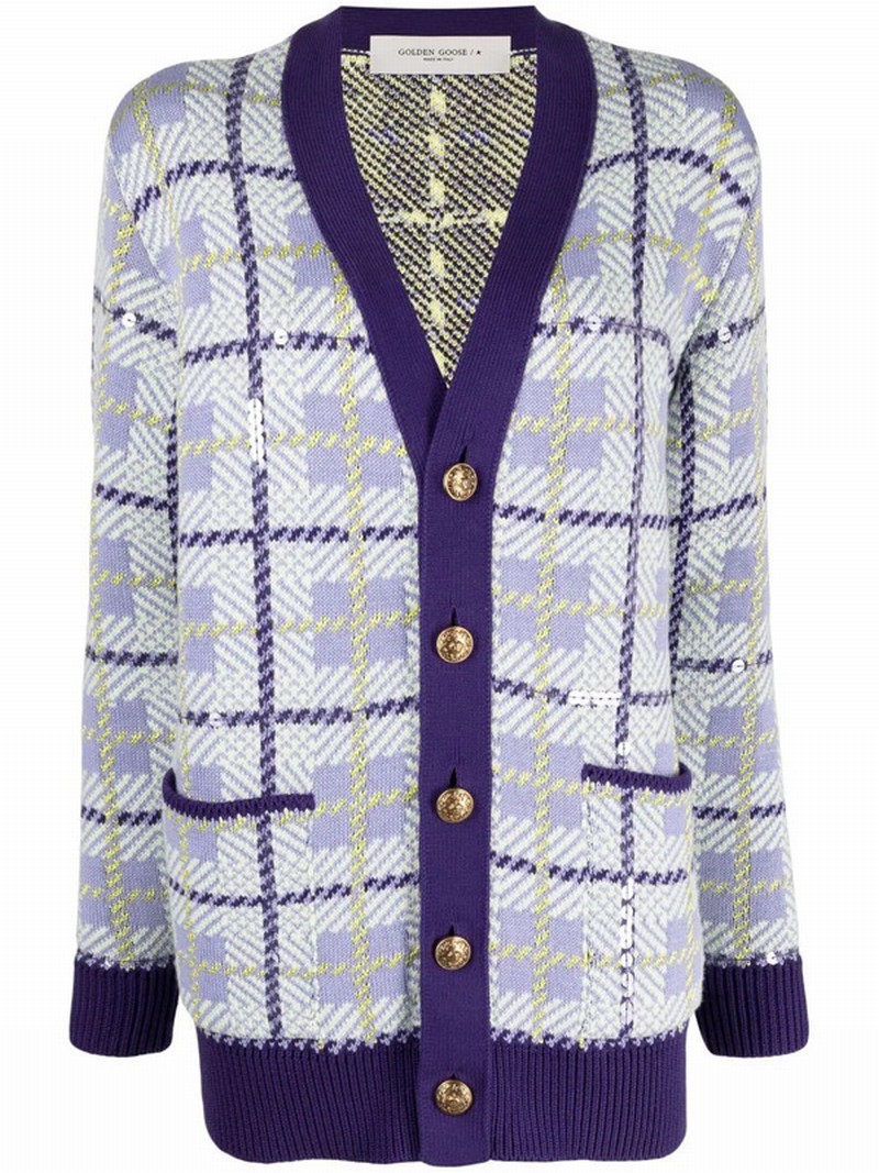 Journey Collection Jacquard Cardigan In Yellow