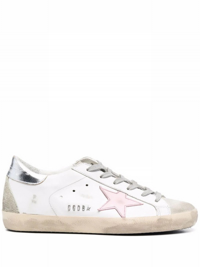 Star-patch Leather Low-top Sneakers In White