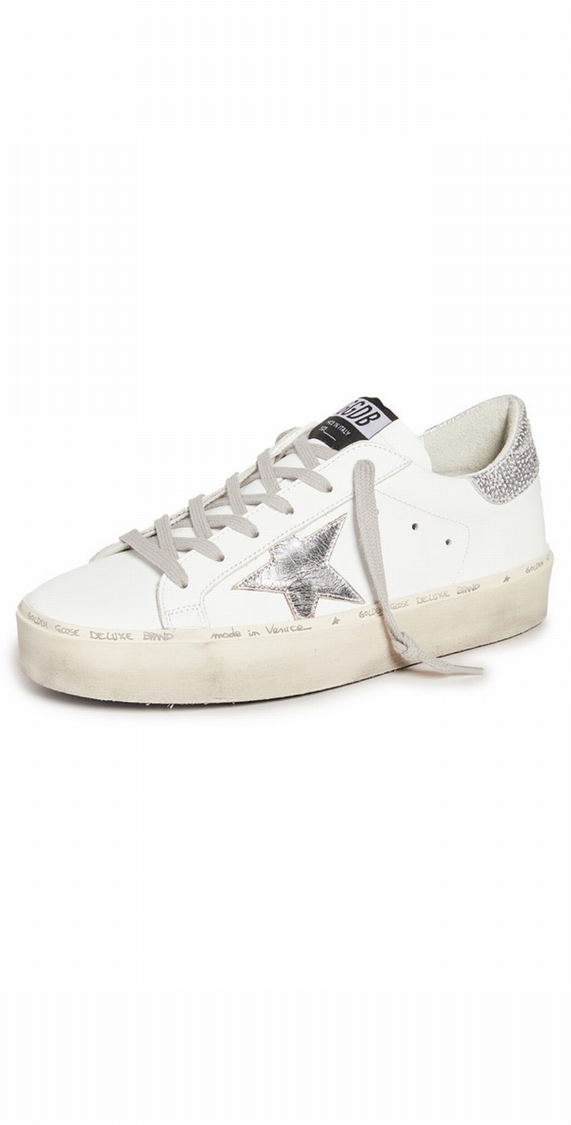 Hi Star Platform Sneakers In White/silver