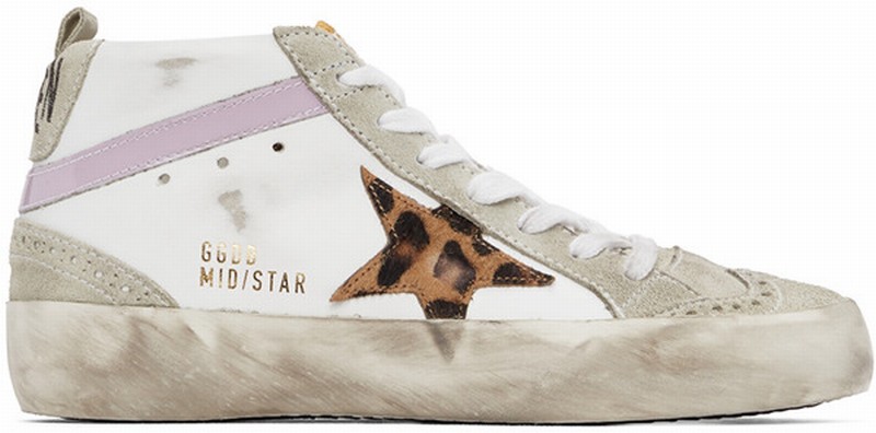 Ssense Exclusive White & Grey Mid Star Classic Sneakers In White/grey