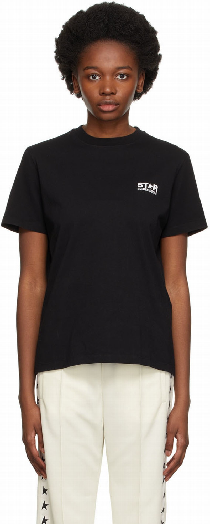 Star Collection Jersey T-shirt W/ Logo In Black