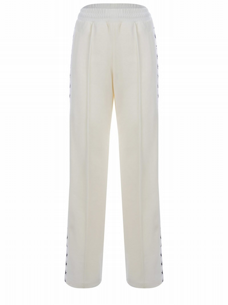 Star-print Trim Straight-leg Track Pants In Papyrus/black