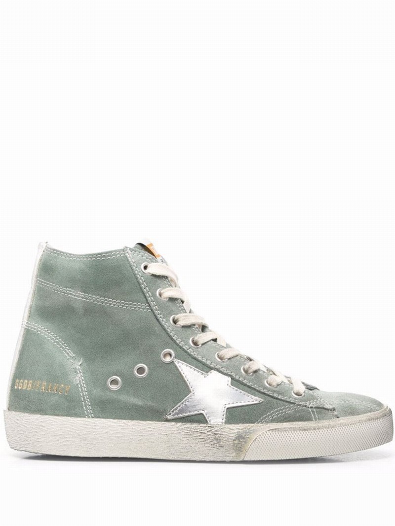 Francy High-top Suede Sneakers In Green