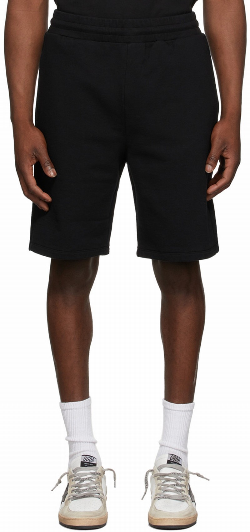 Black Cotton Diego Star Bermuda Shorts