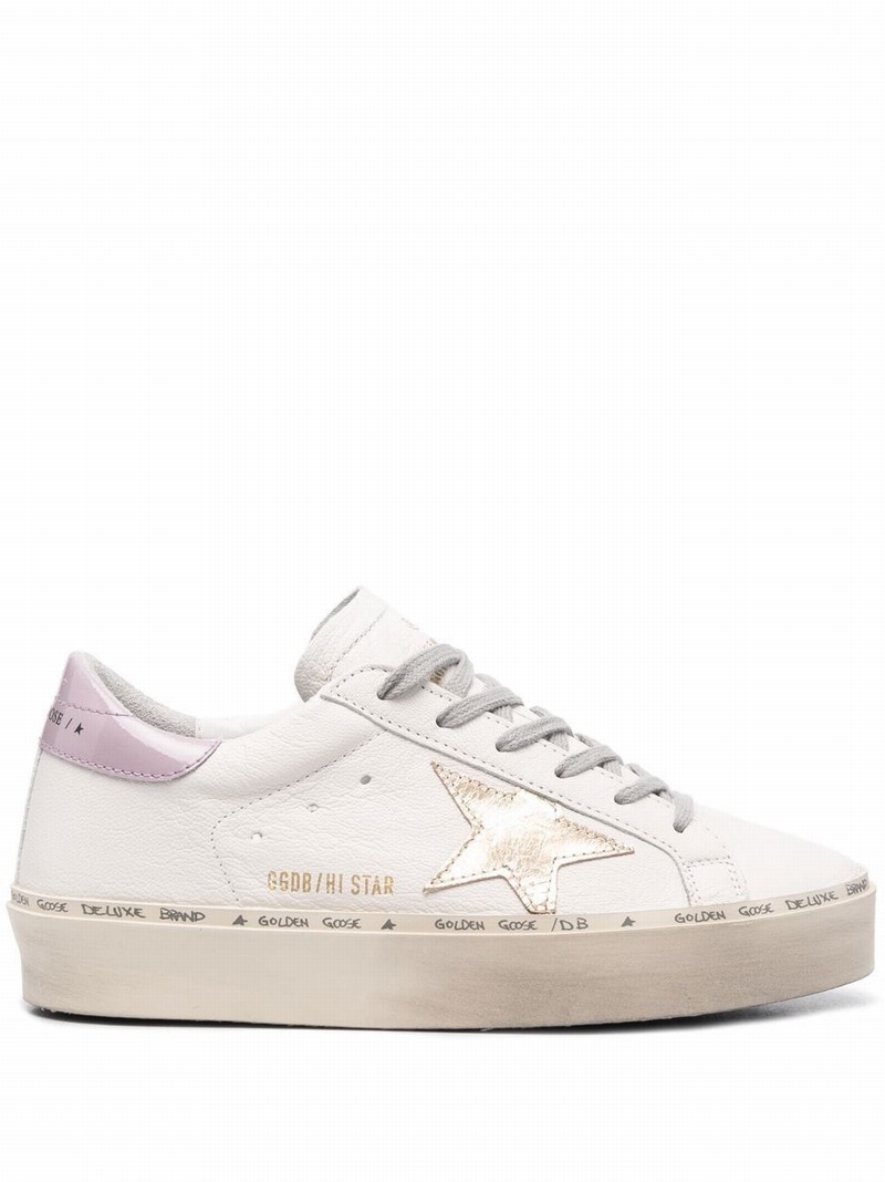 Star-patch Low-top Sneakers In White