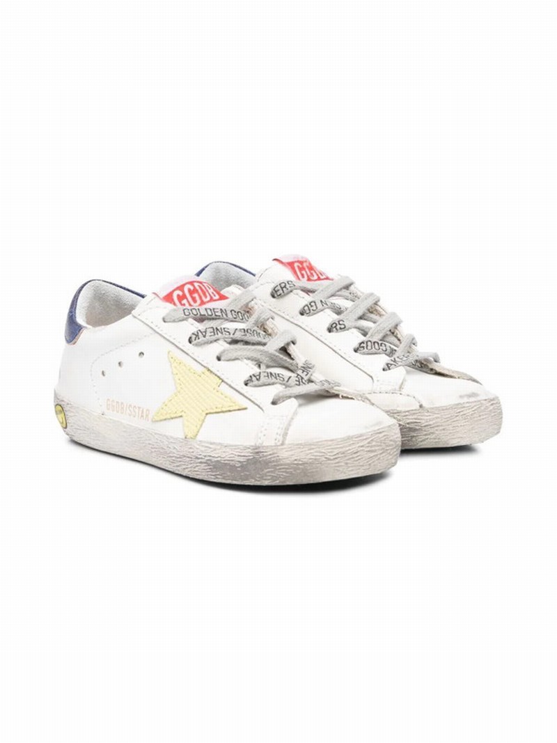 Kids' Distressed-effect Low-top Sneakers In White