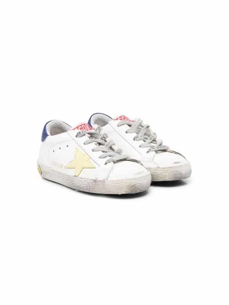 Kids' Distressed-effect Low-top Sneakers In White