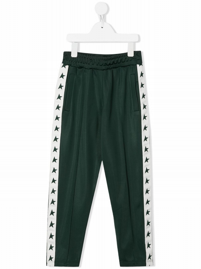 Kids' Star-tape Track Pants In Green