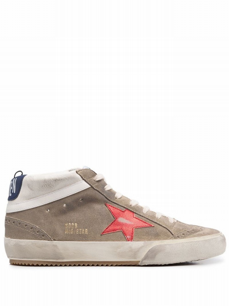 Mid Star Suede Lo-top Sneakers In Neutrals