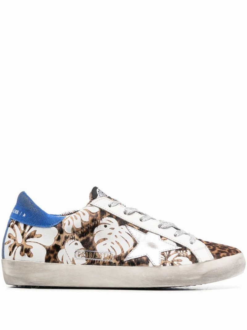 Super-star Animal Print Low-top Sneakers In Brown