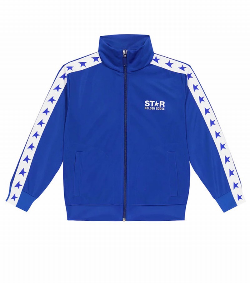 Star Side-stripe Zip Jacket In Blue