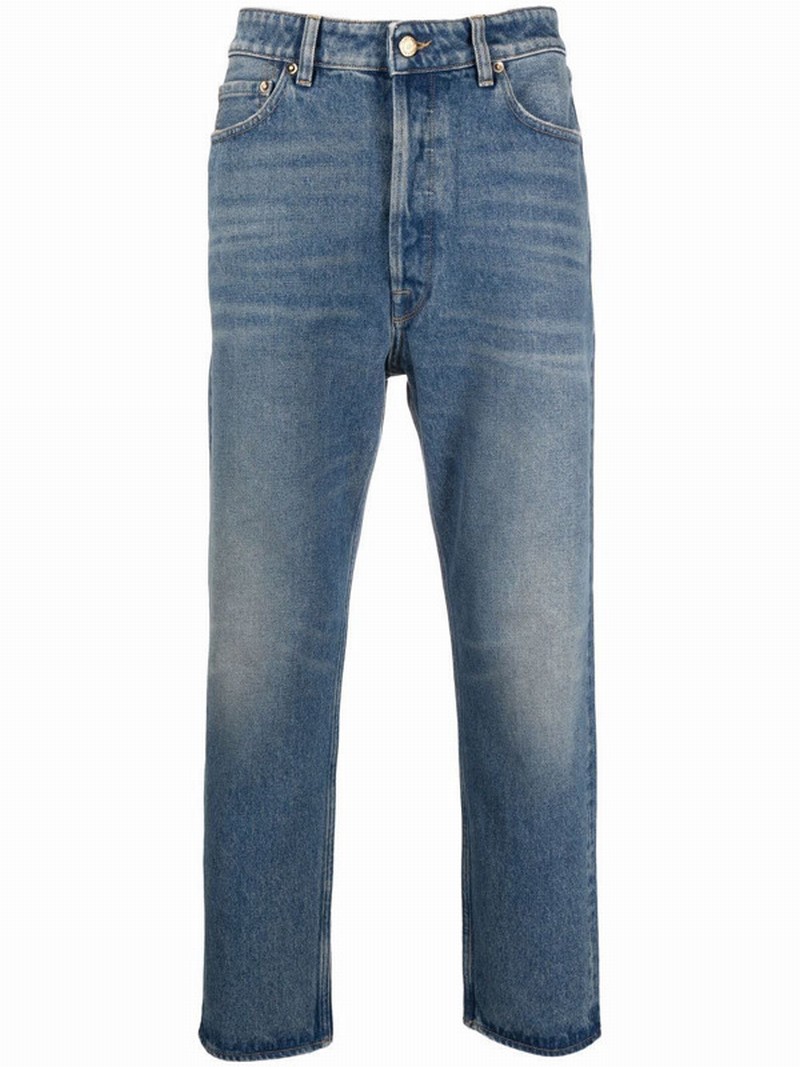 5-pocket Straight-leg Jeans In Multi-colored