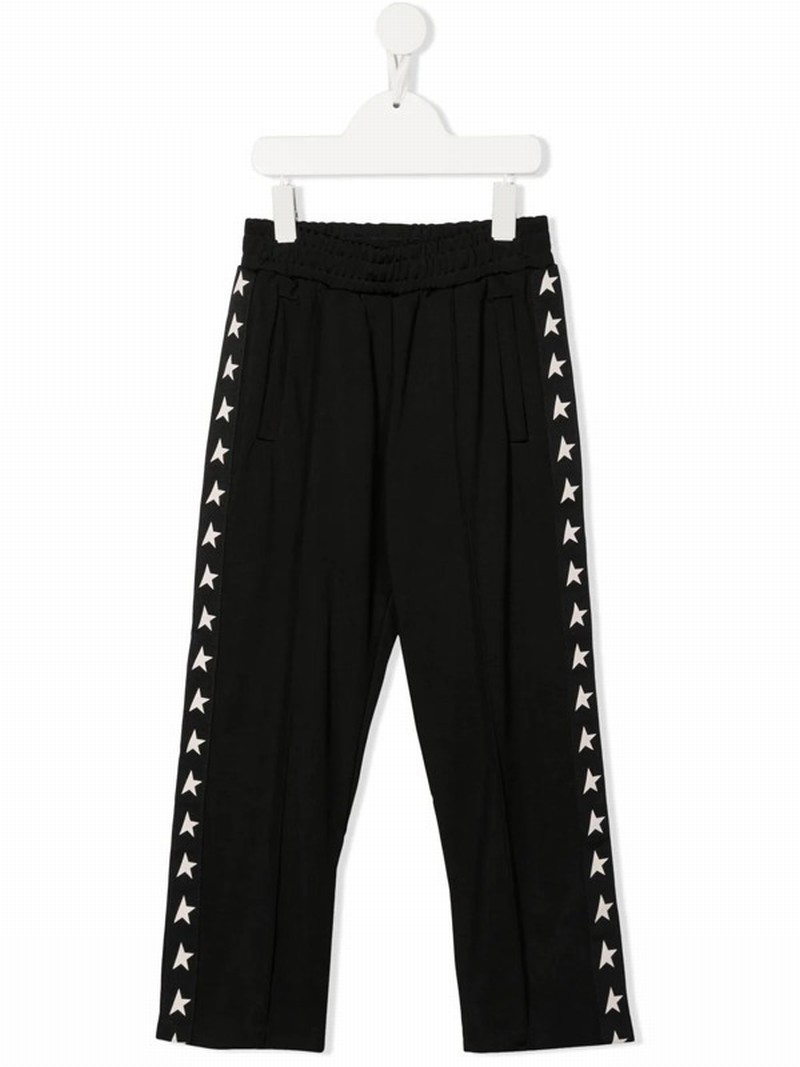 Little Kid's & Kid's Star Joggers In Black