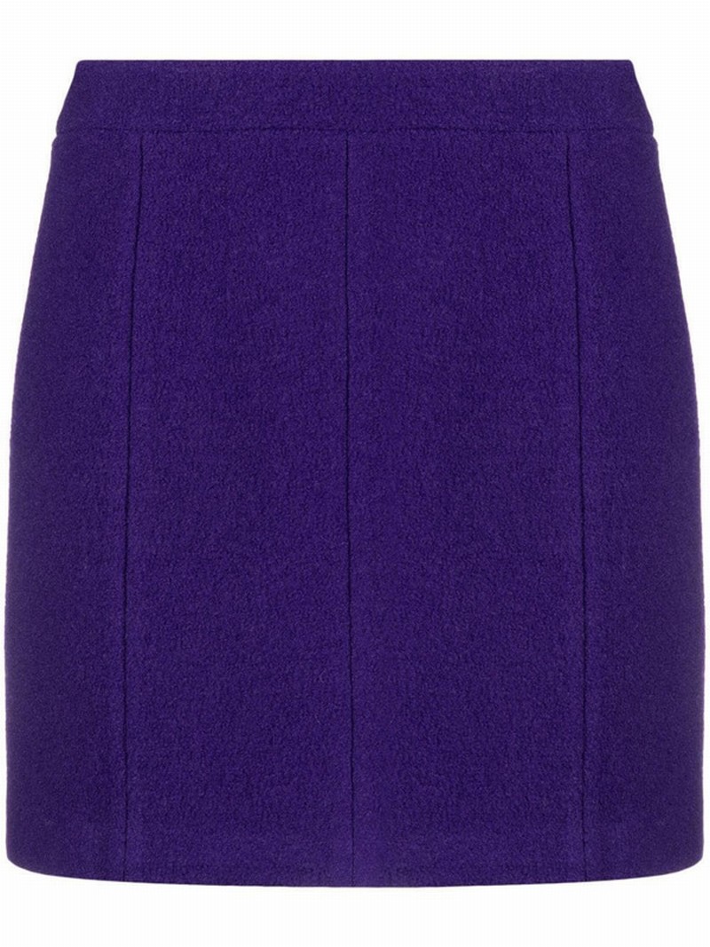 Journey Mini Skirt Fiona Curly Wool Boucle In Violet