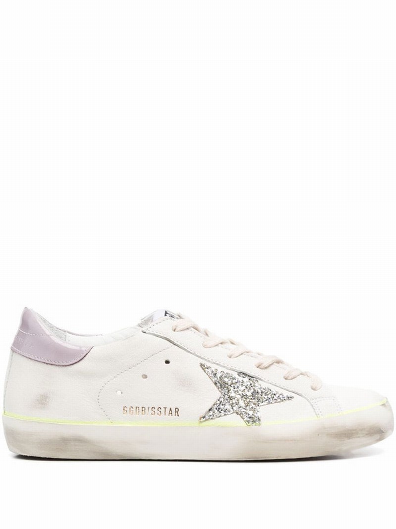 Superstar Distressed-effect Sneakers In White