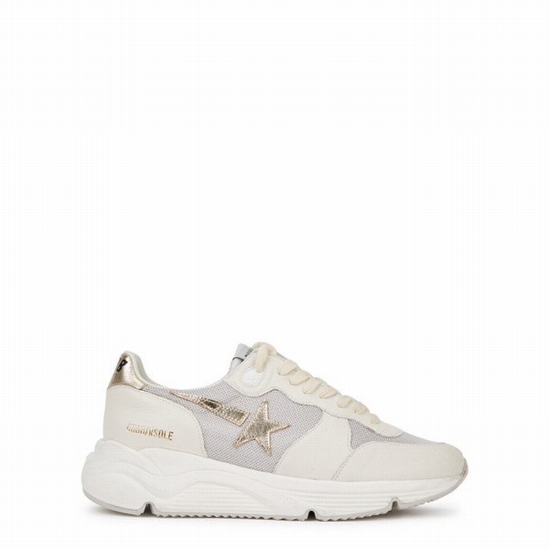 Running Sole Panelled Mesh Sneakers In White