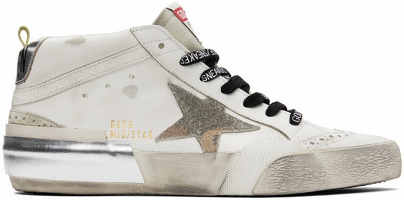 White Mid Star Classic Sneakers In 10917 White/camoufla