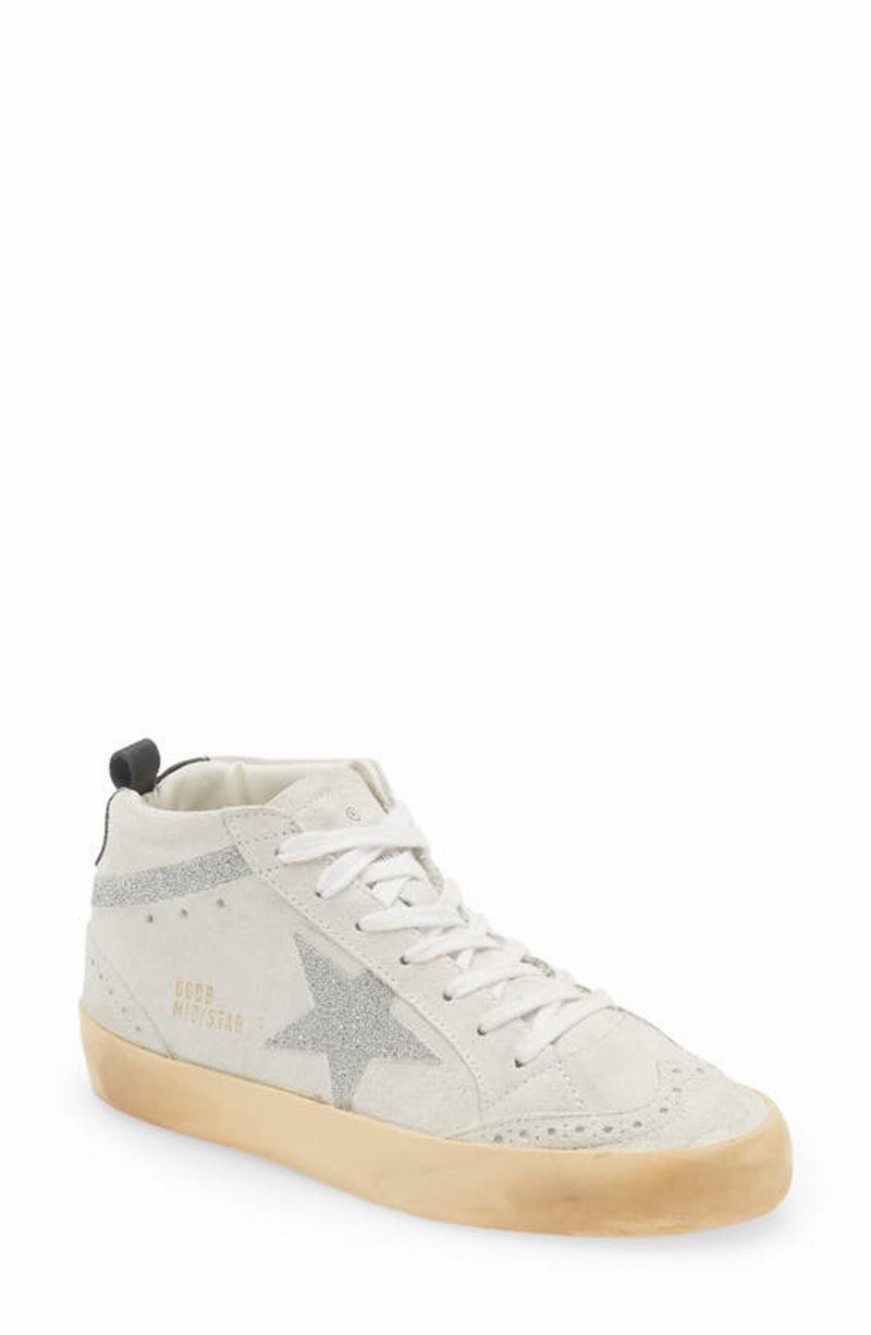 Midstar Sneaker In White/ Silver Crystal