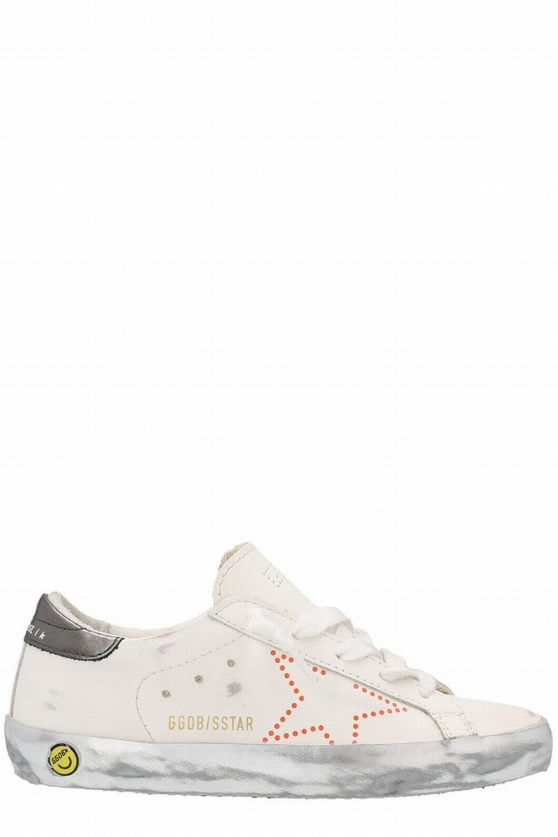 Kids Superstar Lace In White