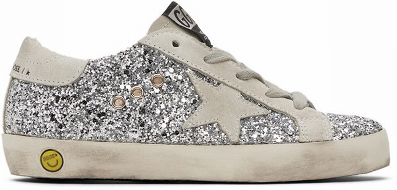 Kids Silver Super-star Sneakers In 70136 Silver/ice