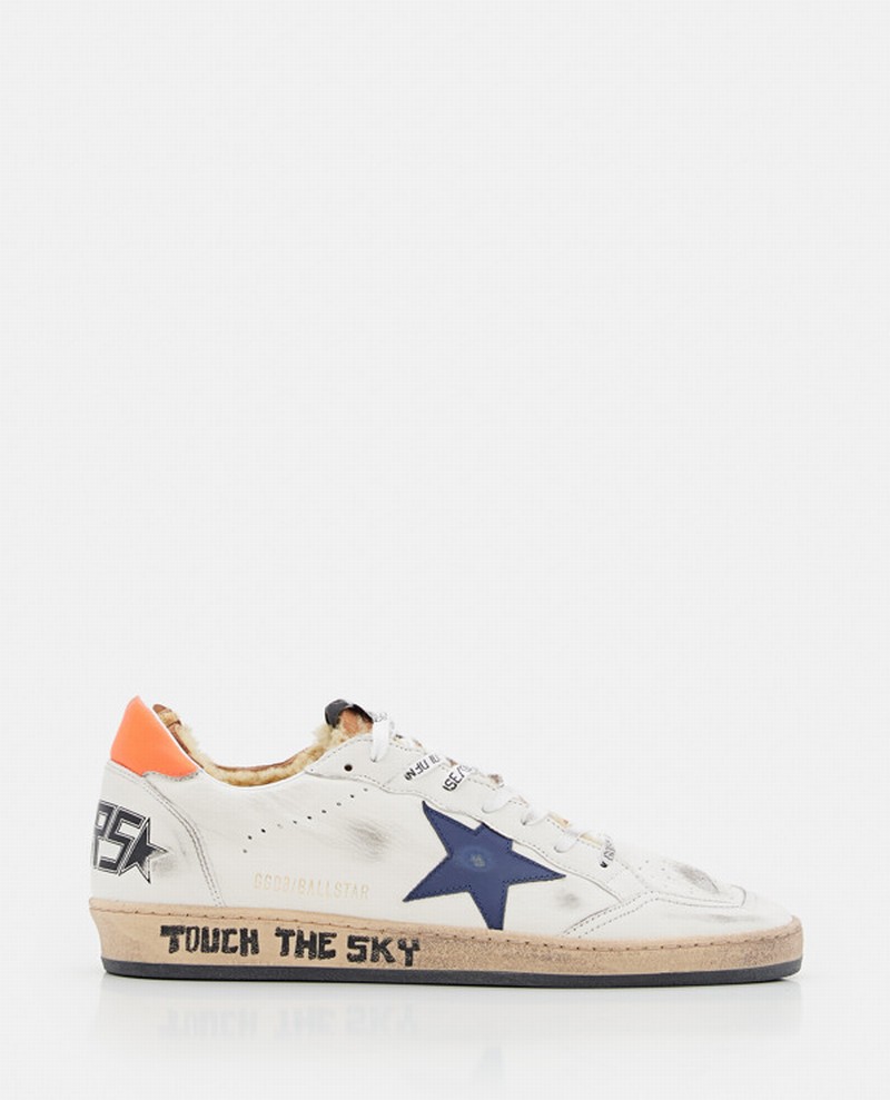 Low-top 'ball Star' Leather Sneakers In White