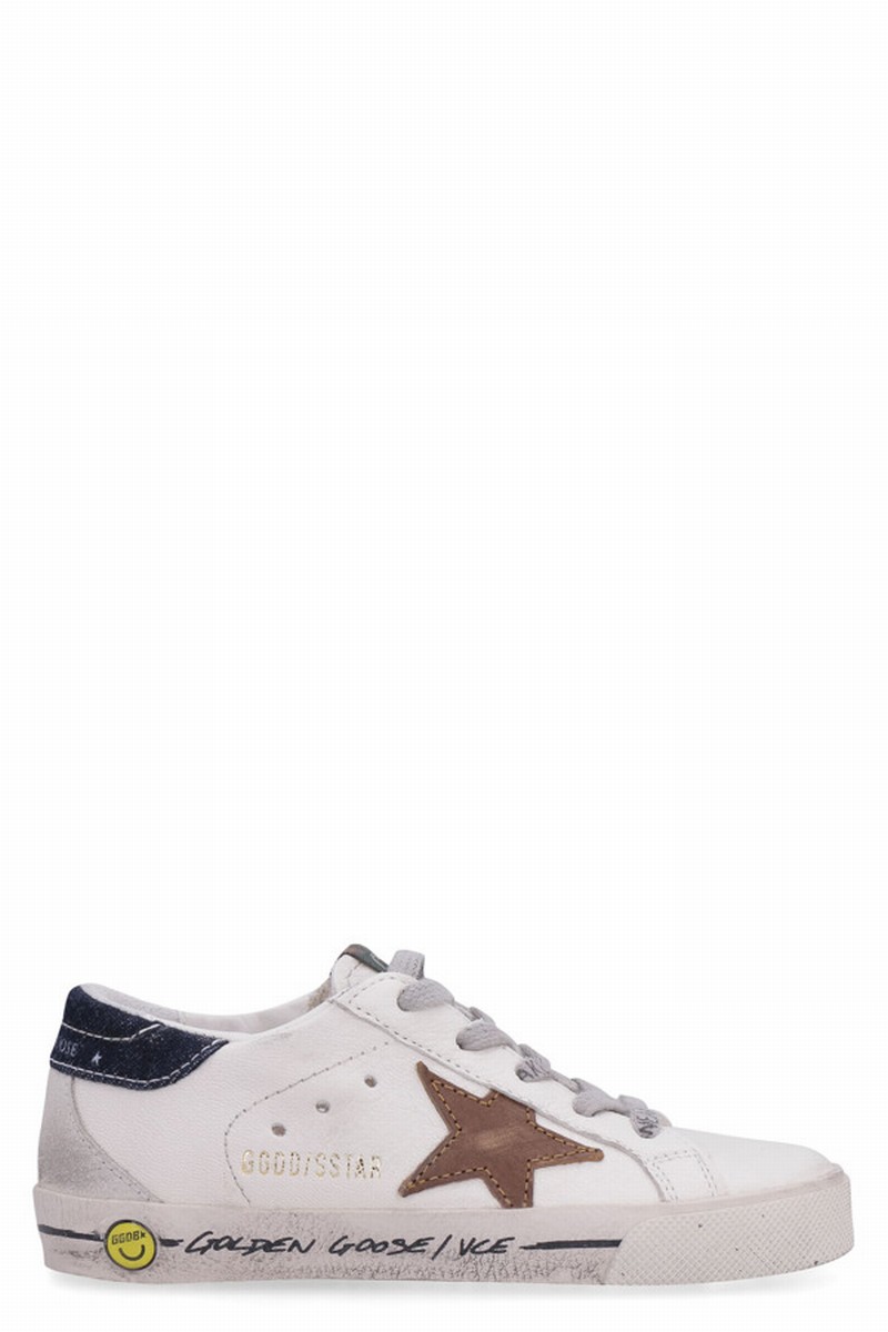 Kids' Super-star Low-top Sneakers In White