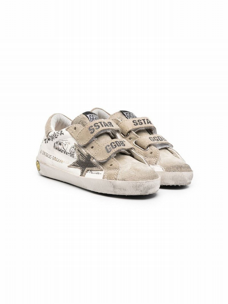 Kids' Distressed Low-top Suede Sneakers In Neutrals