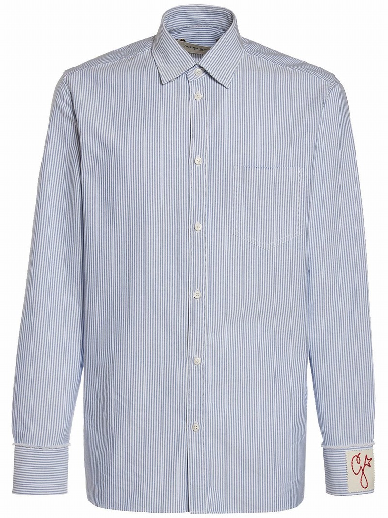 Striped Buttoned Shirt In Blue,white