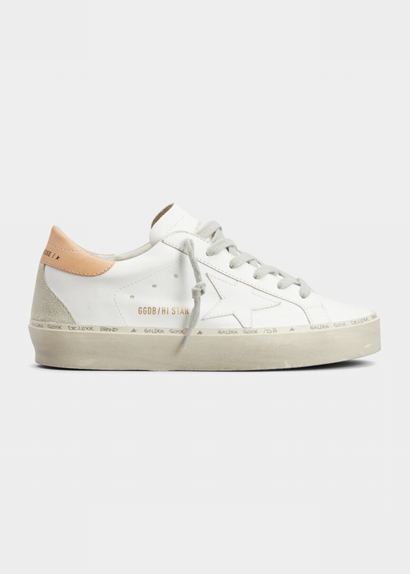 Hi Star Low-top Leather Sneakers In Whiteturtledoveic