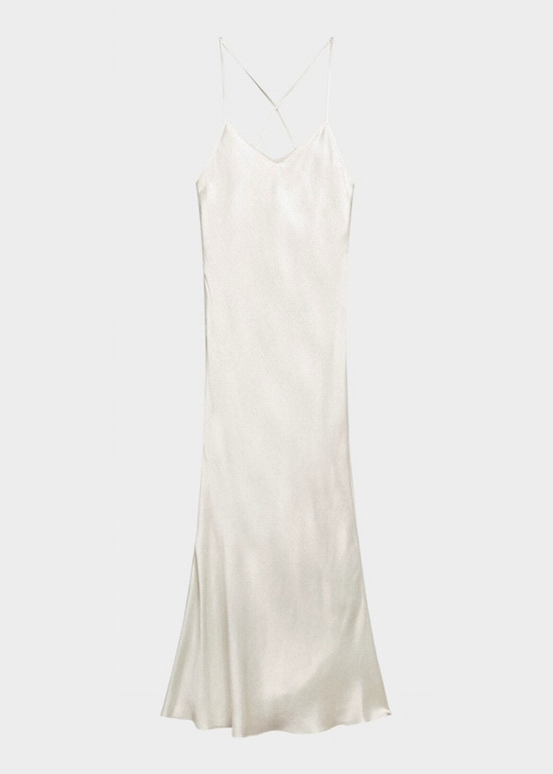 Journey Maxi Slip Dress In White