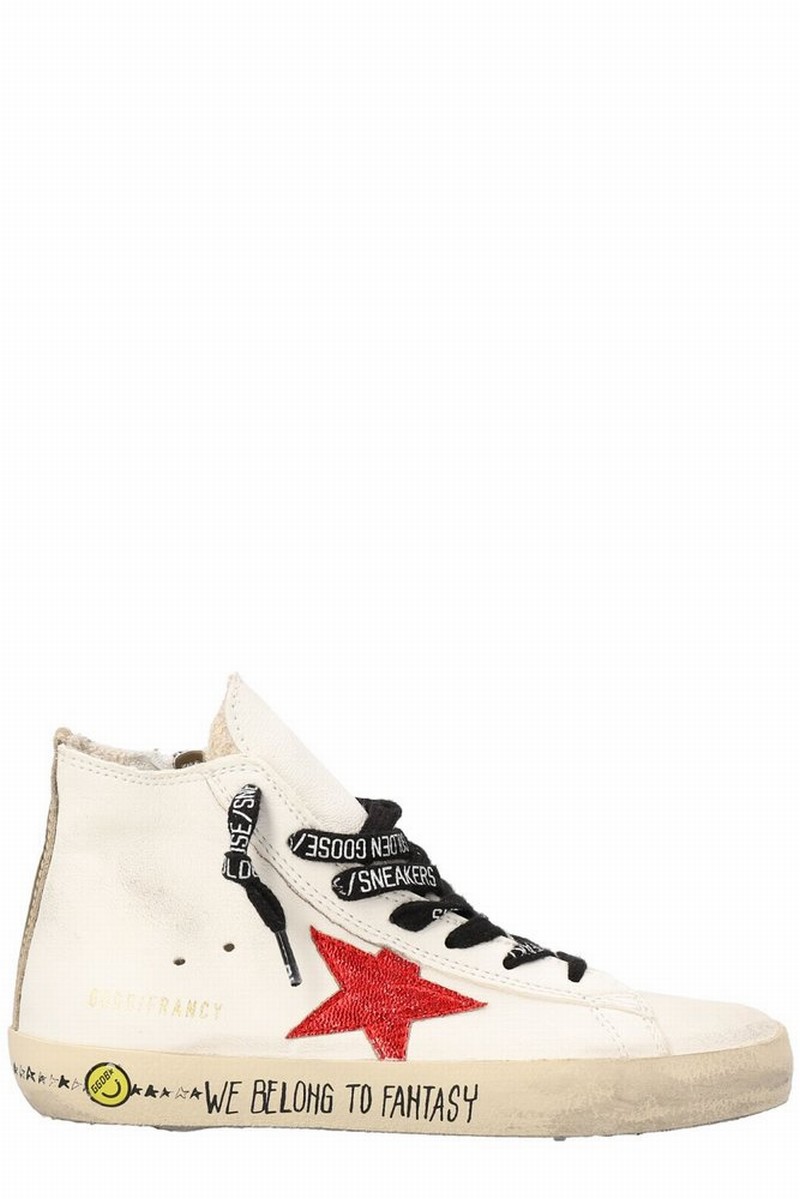 Star-patch Hi-top Sneakers In ??ɫ