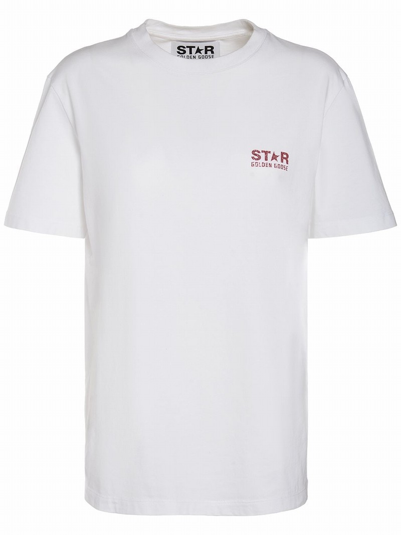 Star Logo T-shirt In Bianco